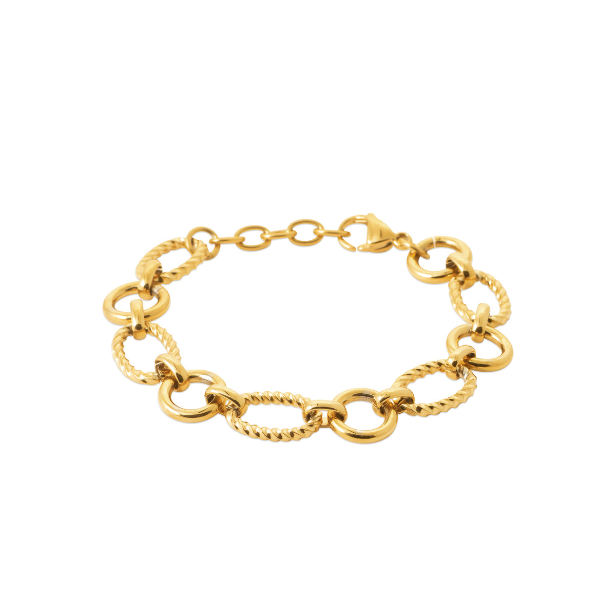 Rope Link Bracelet, Steel