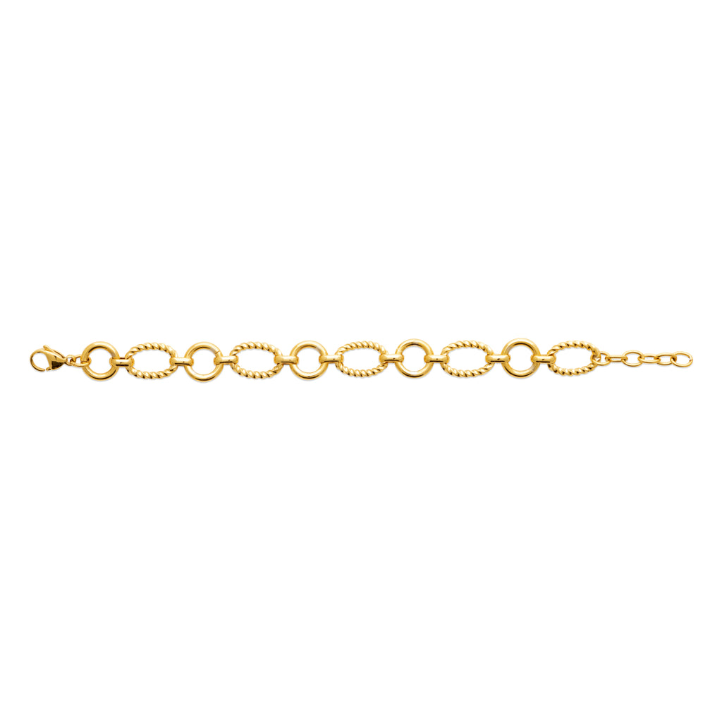 Rope Link Bracelet, Steel