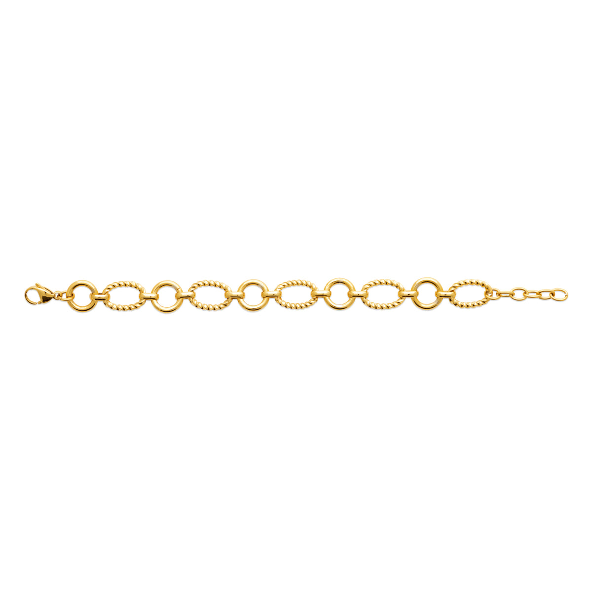 Rope Link Bracelet, Steel