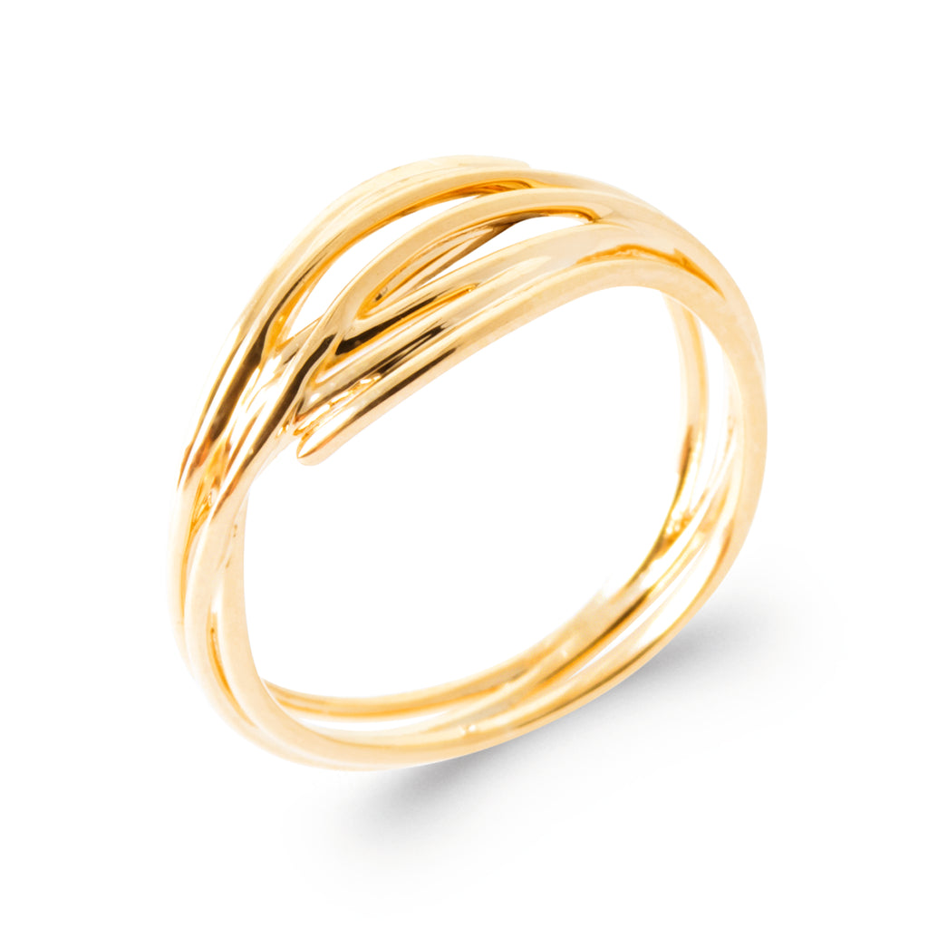18K Gold-Plated Organic Ring | HANKO Nordic Jewelry