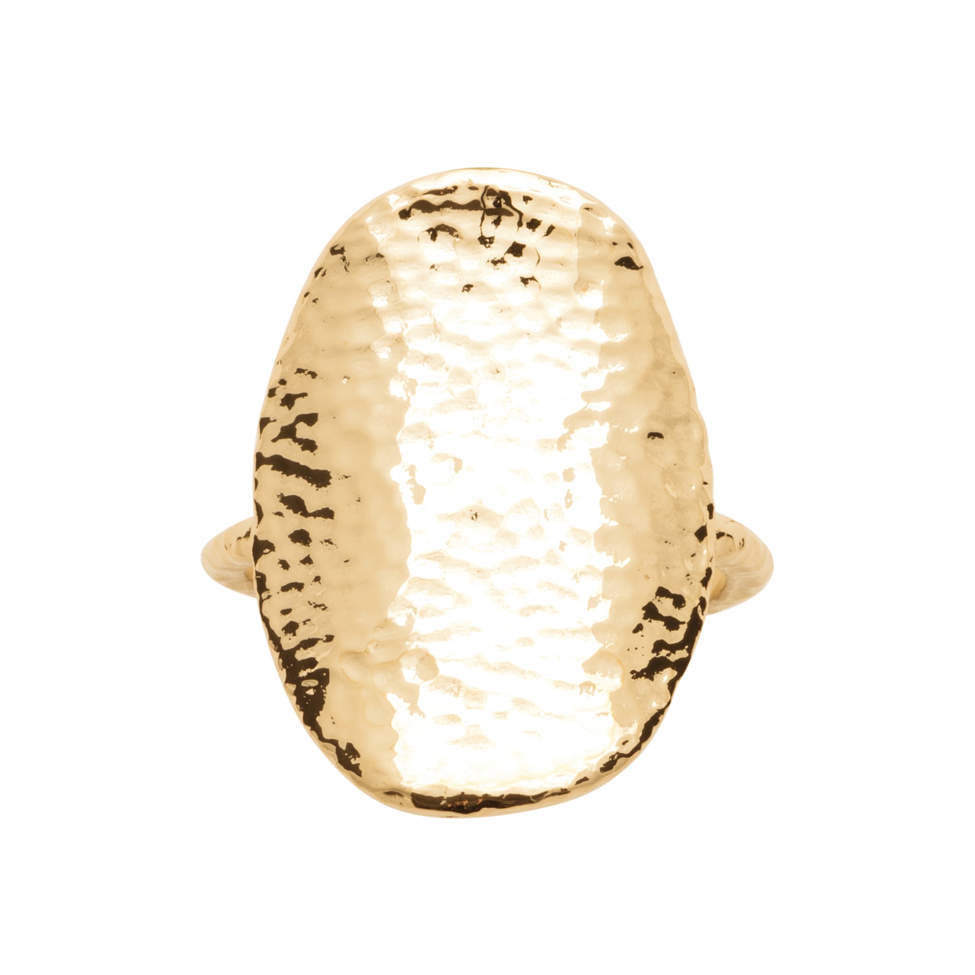 18K Gold-Plated Hammered Ring | HANKO Nordic Jewelry
