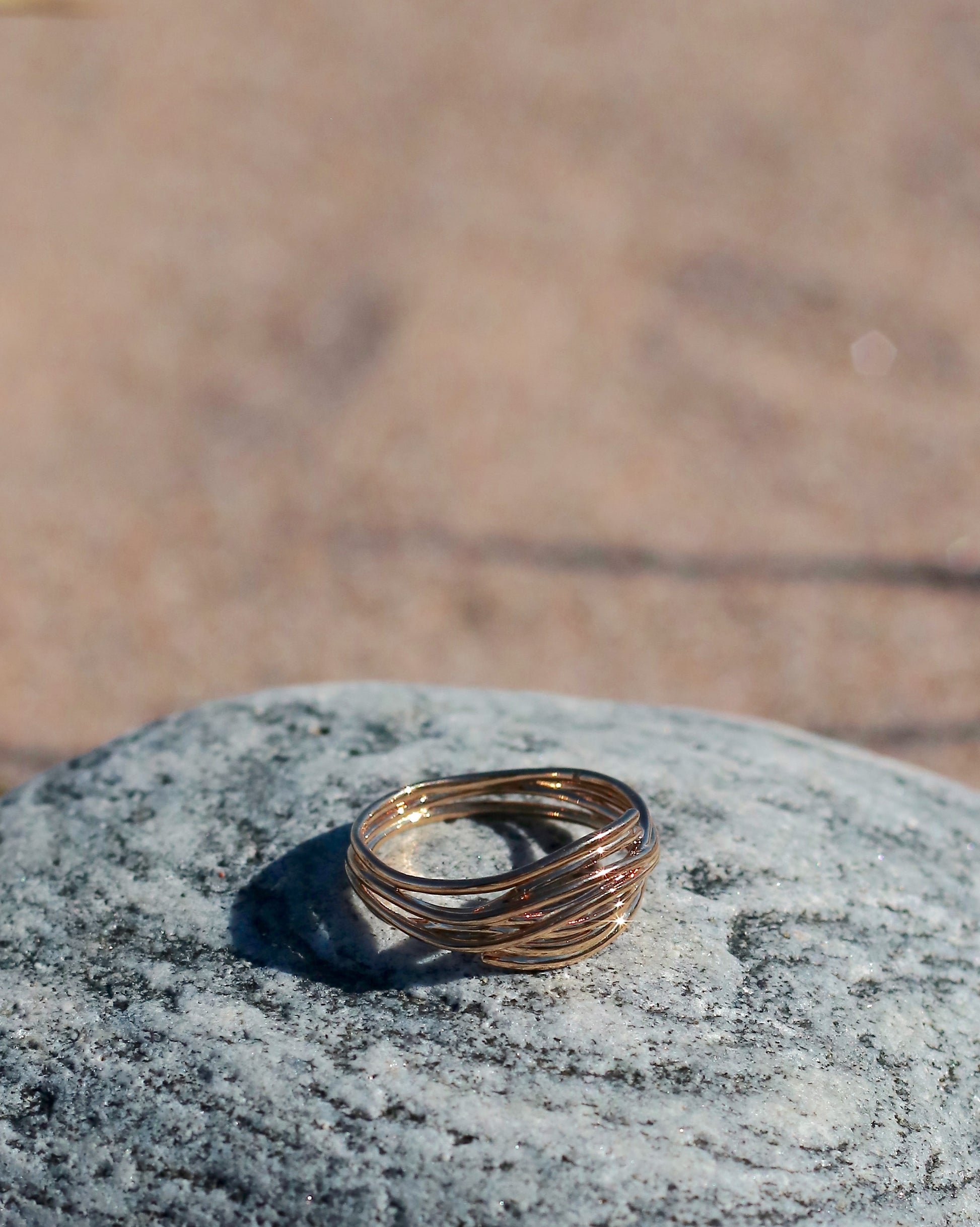Interwoven Band Ring, Gold Plated